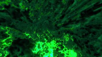 Green and red background. Motion.Dark cartoon animation with bright backlight that moves and rotates. video
