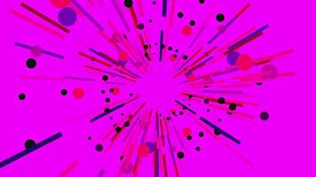 Rotating circle with ray strips. Motion. Technological stripes rotate in circle on isolated background. Rotating circle of moving stripes and rays video