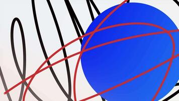 White and orange background. Motion.Bright lines in cartoon animation that draw patterns scribbling in different directions. video