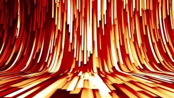 Background of moving curved stream of lines. Motion. Lines move in curved flow with optical angle. 3D flow of lines and stripes with bend video