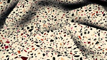 White canvas. Motion.A bright pattern of small colored stones on a white bedspread in abstraction. video