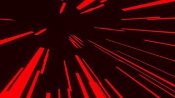 Animation beams in cyberspace. Design. Virtual stripes randomly move like rays. Animated stripes in rays of sun in neon color video