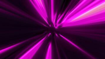 Blue and purple background. Motion.A bright tunnel illuminated with white light that rotates around in 3D format. video