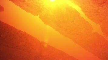 3d pillars of stones. Motion. Abstract animation with 3d stone pillars. Virtual stone pillars in space with sunlight video