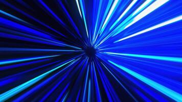 Abstract explosive cyberspace animation background. Motion. Blue spinning rays looking like tunnel. video