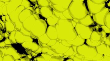 Yellow background . Design. Bright background with yellow circles in 3d format that expand and change size video