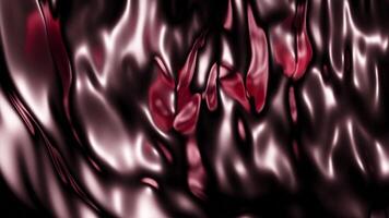 Moving red and black wavy texture, transforming abstract curved shapes. Design. Melted flowing metal texture. video