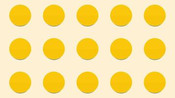 Rows of small circular icons changing colors. Motion. Dynamic pattern with rows of circles blinking with color change on a white background. video