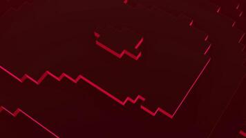Retro background with moving 3d pixels. Design. Pixels move on background surface. Retro squares move on simple background video
