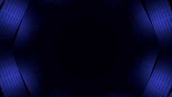 Hexagonal shaped dark tunnel with light stripes. Design. Moving inside dark tube like tunnel of spinning stripes. video