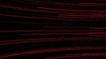 Black background. Motion. Bright red lines with illumination slowly fill the dark background leaving a dusting in the animation. video