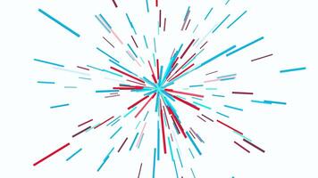 Rotating circle with ray strips. Motion. Technological stripes rotate in circle on isolated background. Rotating circle of moving stripes and rays video