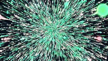 Collapsing energy flow. Motion. Bright lines of energy flow disappear at point. Disappearance of energy explosion in outer space video