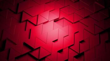 Abstract triangular tile pattern animation. Design. Wall of small 3D figures of triangles moving up and down. video