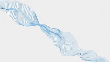 White background. Design.A blue transparent canvas of lines that twists in different directions in abstraction. video