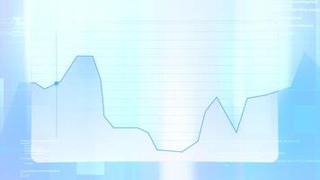 Animation with moving analytics graph. Motion. Beautiful light animation with moving dot on graph. Analytical chart with graph and moving indicators video