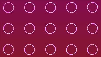 Vibrating circle with stream of lines. Motion. Animation with rings and lines. Pulsating rings in rows with flow of energy from lines. video