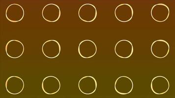 Round border frames spinning surface. Motion. Circular waves of narrow strings on a gradient colorful background. video