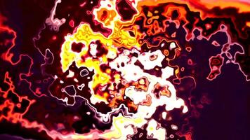 desconhecido transformando líquido textura rotativo e espalhando. movimento. colorida turbilhão com abstrato aleatória curvas. video
