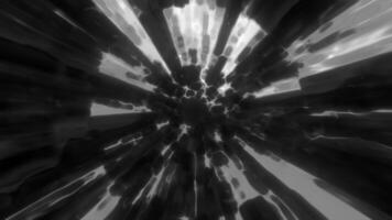 Gray and purple background. Motion.A bright rotating tunnel in cartoon animation that spins at a fast speed. video