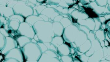 Bubbling 3d bubbles. Design. Boiling mass of bubbles in 3d animation. Background of boiling large bubbles. Mass of boiling liquid video