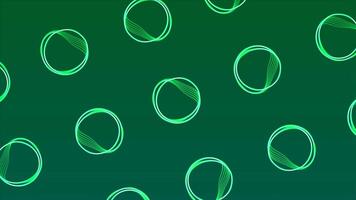 Round border frames spinning surface. Motion. Circular waves of narrow strings on a gradient colorful background. video
