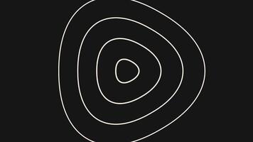 Oval circles move in waves. Motion. Circles move in waves on isolated background. Vibrations and waves in form of linear circles video