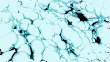 Boiling blue water. Design. Bubbled abstract texture, dynamic pattern with moving round shapes. video