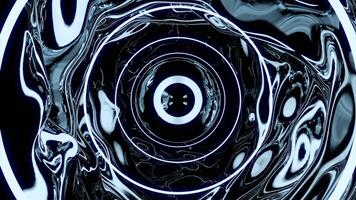 Abstract liquid vortex and hypnotic motion of concentric rings. Design. Endless tunnel effect of fluid substance. video