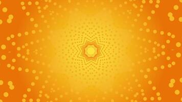 Tunnel with simple pattern of dots. Motion. Simple light pattern with dots and tunnel effect. Moving round tunnel of dots and floral pattern video