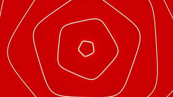 Movement of concentric hexagons with smoothed angles on a bright background. Motion. Hypnotic motion of hexagons. video