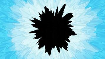 Blue background. Design.Bright illuminated lines in abstraction make up a blob that twitches in different directions. video