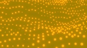Data field universe of technology particles. Design. Waves of tiny glowing dots moving up and down. video