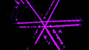 Pattern pulsates with 3d volume. Design. Lines in pattern move in pulsating waves. Pulsation and swelling of three-dimensional pattern on black background video