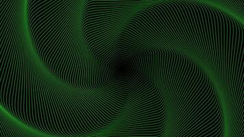 Colorful spiral moving slowly. Action. Green helix with rippling lines like tv noise. video