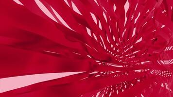 3D tapes move in waves. Design. Beautiful stripes move in wavy streams on white background. 3D animation with moving ribbons. Holiday Ribbons video