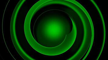 Abstract green spherical objects with ripples around. Design. Swirling colorful background with hypnotic effect. video