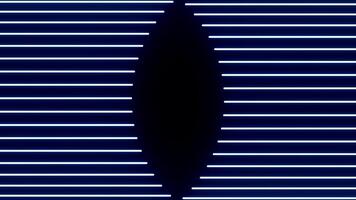 Black oval with moving stripes. Design. Simple animation with moving horizontal stripes around black figure. Empty black oval with stripes around video