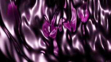 Pulsating liquid with metallic reflection. Design. Moving 3d texture of steel liquid with glitter. Liquid pulsates and moves with dense metallic texture video