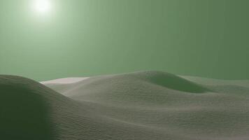 Abstract 3d animation of sand hills. Design. Grey sand hills on isolated ridge. 3D projection of grey desert with hills video
