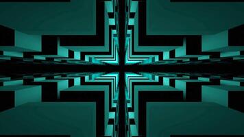 Flying through fractal colorful blocks like in construction game. Design. Endless tunnel of flying cubic shapes. video
