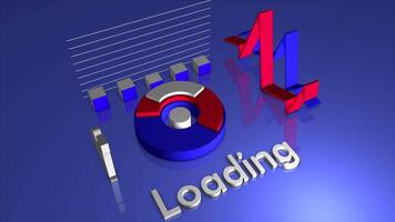 3D diagram of lines and circles. Motion. Animation with 3d scheme to download. New Data Loading model for Business video