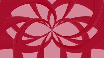 Kaleidoscope pattern with transforming floral shapes. Design. Flowers with petals rotating and creating optical illusion. video