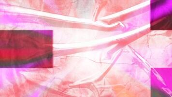 Abstract animation of moving multicolored rays and fold of fabric. Motion. Spinning colorful star rays background with stripes and cloth. video