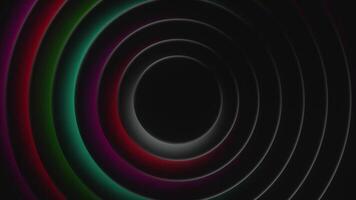 Abstract pulsating rings motion graphic background. Motion. Colorful circular silhouettes, abstract high tech background. video