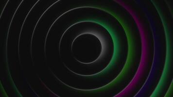 Abstract visualization of the sound equalizer app interface. Motion. Spinning radial rings background. video