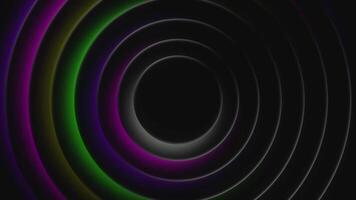 Black circles with small areas highlighted in different shades. Motion.Circles of different sizes that expand left and right in abstraction. video