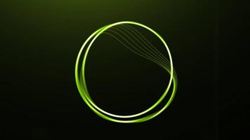 Ring lines pulsating on isolated background. Motion. Beautiful ring animation with rippling edges. Abstract ring of minimalistic equalizer video