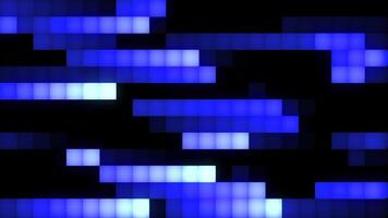 Pixel lines move horizontally. Motion. Retro animation with moving pixel stripes on black background. Bands of pixels move horizontally creating circular motion effect video