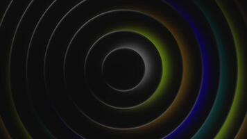 Black circles with small areas highlighted in different shades. Motion.Circles of different sizes that expand left and right in abstraction. video